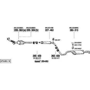 Katalyzátor katalyzátor Bosal 099-984