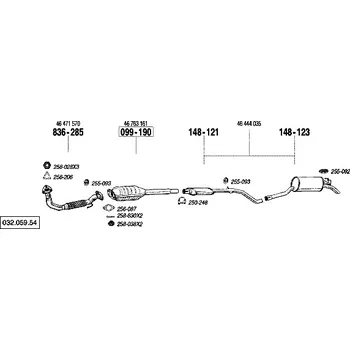 Výfuková trubka výfuková trubka přední Bosal 836-285