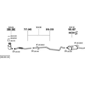 Výfuková trubka výfuková trubka střední Bosal 916-519