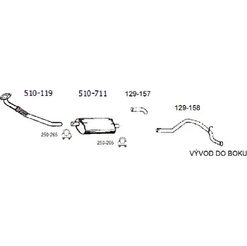 Výfuková trubka výfuková trubka zadní Bosal 129-157