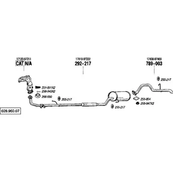 Výfuková trubka výfuková trubka zadní Bosal 789-003