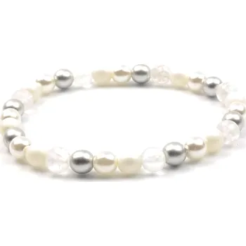 Náramek Moni - dámský náramek perly bílé křišťál