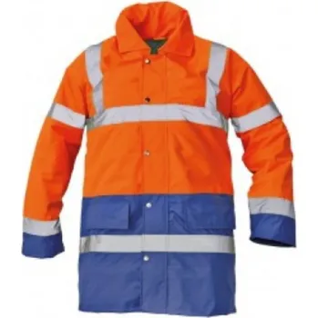 pracovní bunda Cerva Bunda reflexní nepromokavá zimní SEFTON oranžová/královsky modrá S