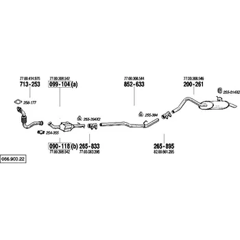 Výfuková trubka výfuková trubka střední Bosal 852-633