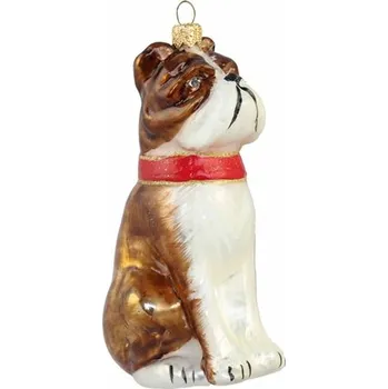 Vánoční dekorace Skleněný pes boxer