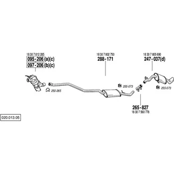 Filtr pevných částic filtr pevných částic Bosal 097-206