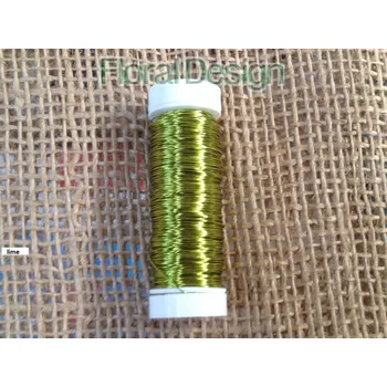 Floristika Drátek hladký na špulce 0,3mm x 30gr. lime