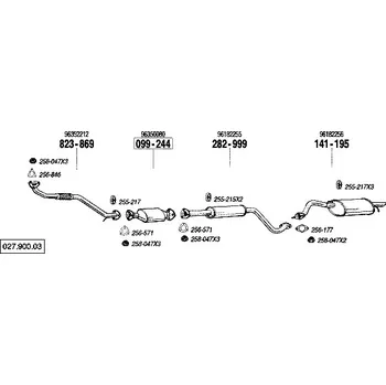 Výfuková trubka výfuková trubka přední Bosal 823-869