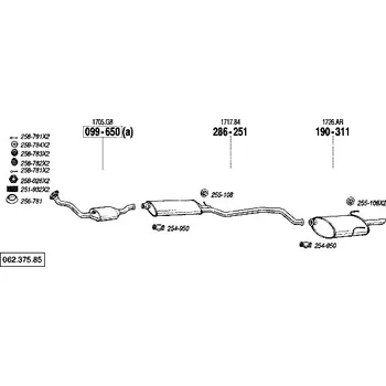 Katalyzátor katalyzátor Bosal 099-650