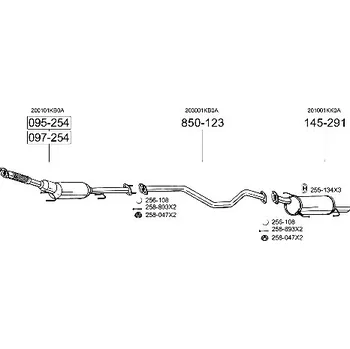 Filtr pevných částic filtr pevných částic Bosal 095-254