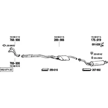 Výfukový systém výfuková trubka přední Bosal 769-906