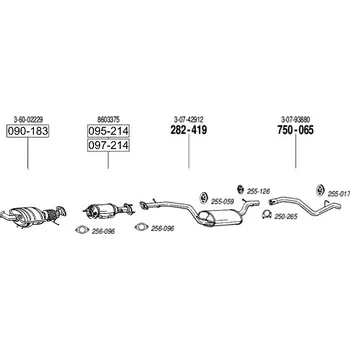 Výfuková trubka výfuková trubka zadní Bosal 750-065