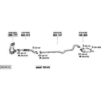 Výfuková trubka výfuková trubka přední Bosal 803-013