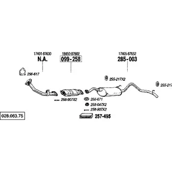 Katalyzátor katalyzátor Bosal 099-258