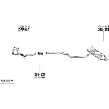 Filtr pevných částic filtr pevných částic Bosal 1K0-254