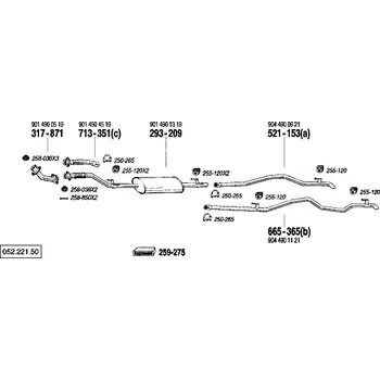 Výfuková trubka výfuková trubka zadní Bosal 521-153