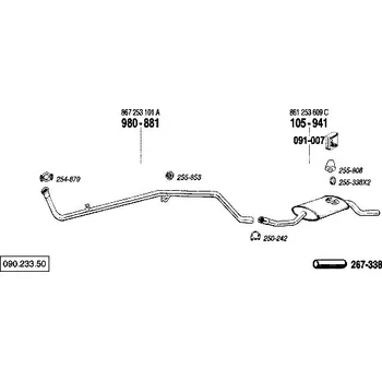 Výfuková trubka výfuková trubka přední Bosal 980-881