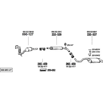 Katalyzátor katalyzátor Bosal 090-127