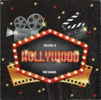 Papírový ubrousek Santex Ubrousky tematické Hollywood 20ks