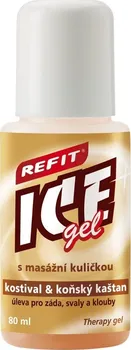Masážní přípravek Refit Ice gel kostival & koňský kaštan roll-on 80 ml
