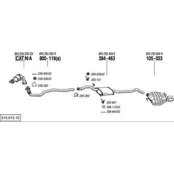 Výfuková trubka výfuková trubka přední Bosal 800-119