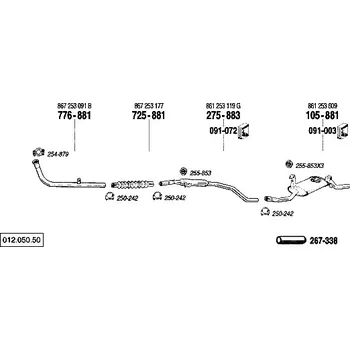 Výfuková trubka výfuková trubka přední Bosal 776-881