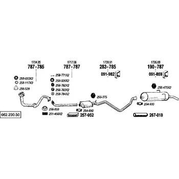 Výfuková trubka výfuková trubka přední Bosal 787-787