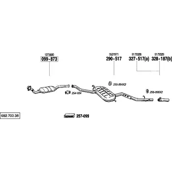 Výfukový systém výfuková trubka zadní Bosal 327-517