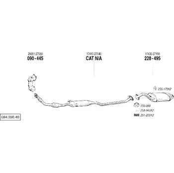 Katalyzátor katalyzátor Bosal 090-445