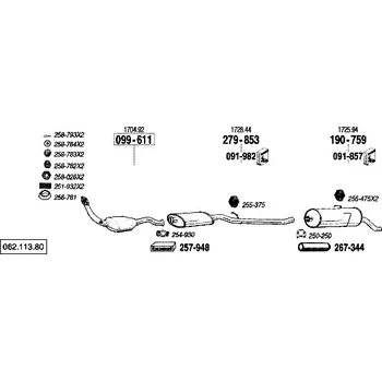 Katalyzátor katalyzátor Bosal 099-611