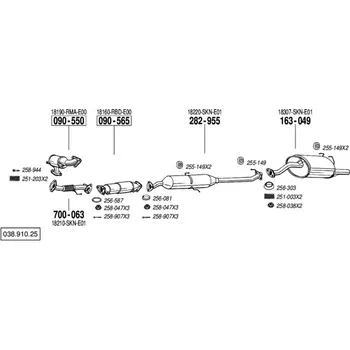 Výfuková trubka výfuková trubka přední Bosal 700-063