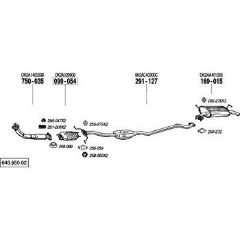 Výfuková trubka výfuková trubka přední Bosal 750-035