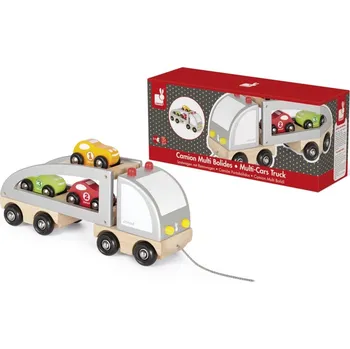 Hračka Janod Dřevěný kamion s auty