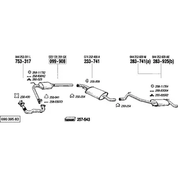 Výfuková trubka výfuková trubka přední Bosal 753-317