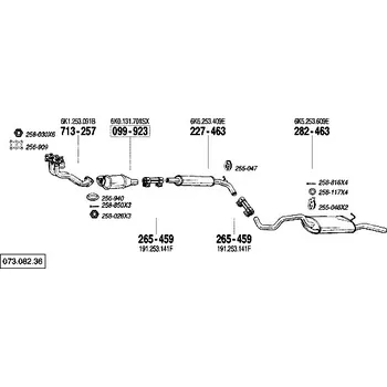 Výfuková trubka výfuková trubka přední Bosal 713-257