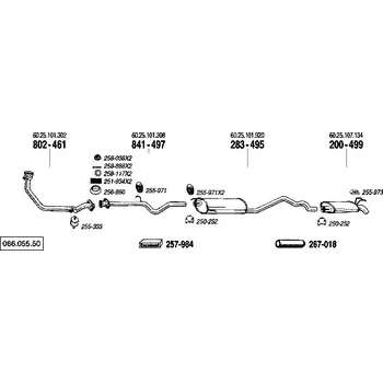 Výfuková trubka výfuková trubka střední Bosal 841-497