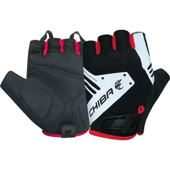 Cyklistické rukavice Rukavice Chiba Air Plus Reflex krátké, vel. M, cervená (Rukavice Chiba Air Plus Reflex krátké, vel. M, cervená)