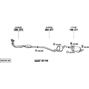 Katalyzátor katalyzátor Bosal 099-374