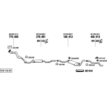 Výfuková trubka výfuková trubka zadní Bosal 435-913