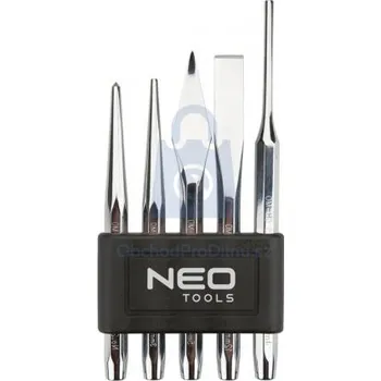 Sekáč Sada sekáčů a průbojníků, CrMo, 5ti dílná, NEO tools sada 5 ks, balení 1 ks