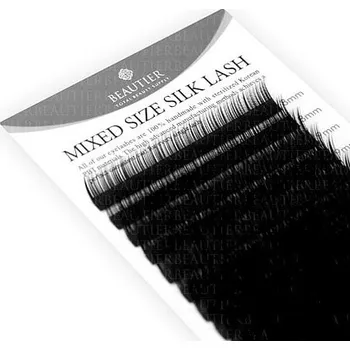 Péče o řasy a obočí BR MIX HEDVÁBNÉ UMĚLÉ ŘASY zakřivení J / B / C / D - 0,25/0,20/0,15/0,12/0,07mm Zakřivení: C, Síla řas: 0,06, Délka řas: Mix délek