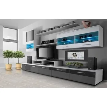 Obývací stěna Obývací stěna BETA bílá/šedá