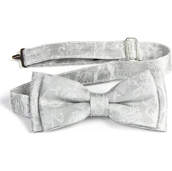 Motýlek HEDVA ČESKÝ BROKÁT Motýlek ČH 700 florál stříbrná