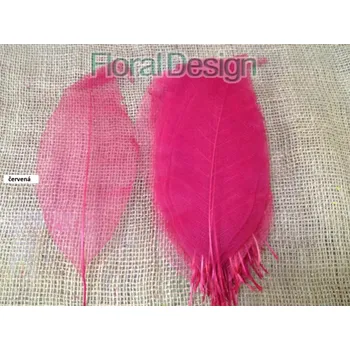 Vánoční dekorace Magnolia skelet listy 100 ks červená