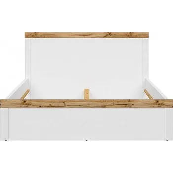 Postel HOLTEN postel LOZ/160, bílá/dub woltan/bílý lesk