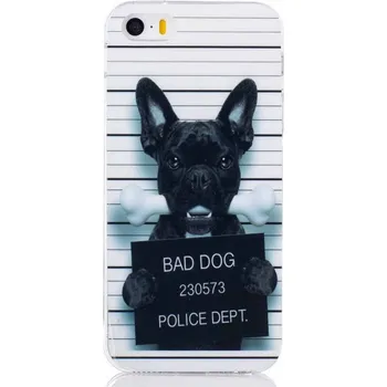 Ochranný kryt z měkkého plastu pro iPhone SE (2016) / 5S / 5 - zlý pes