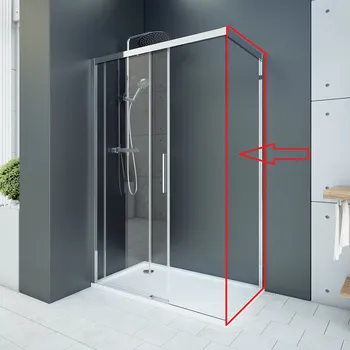 Sprchové dveře Aquatek WELLNESS F1 75 - pevná boční stěna do kombinace s dveřmi, 72-74cm, sklo 6mm