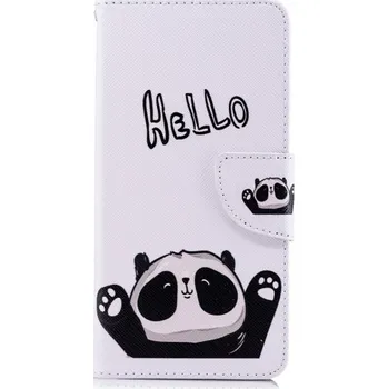 Pouzdro na mobilní telefon Flipové pouzdro roztomilá panda pro Xiaomi Redmi 5 - bílé