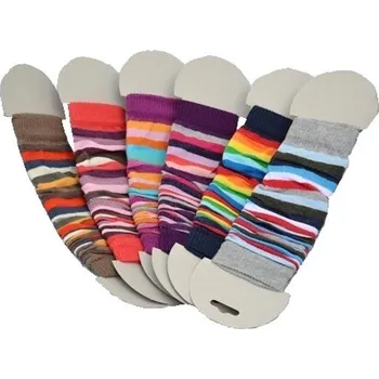 Cyklistické návleky Návleky DesignSocks širší pruhy - červený lem