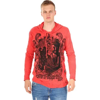 Pánská mikina Pánská mikina Sure s kapucí Buddha inspiration červená M
